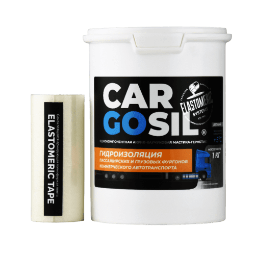Ремкомплект Cargosil летний - жидкая резина для устранения протечек на крышах фургонов и будок, ремонта жестких будок и тентов 3кг